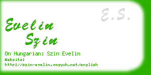 evelin szin business card